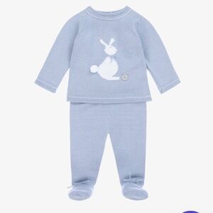 Adorable Gray Bunny Kids Matching Set